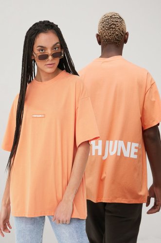 Sixth june tricou culoarea portocaliu, neted