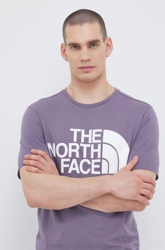 The north face tricou barbati, culoarea violet, cu imprimeu