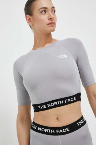 The north face tricou de antrenament culoarea gri
