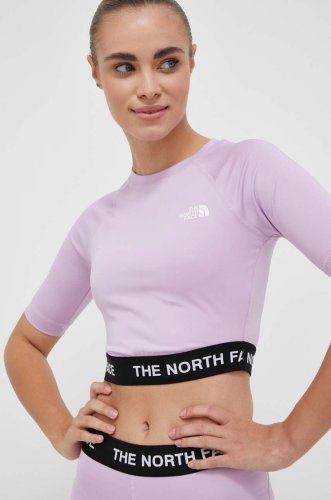 The north face tricou de antrenament culoarea violet