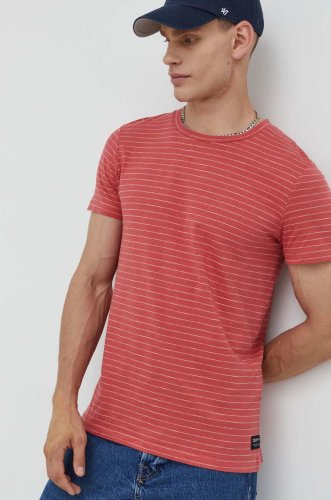 Tom tailor tricou din bumbac culoarea rosu, modelator