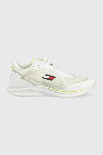 Tommy sport pantofi de sport sleek culoarea alb