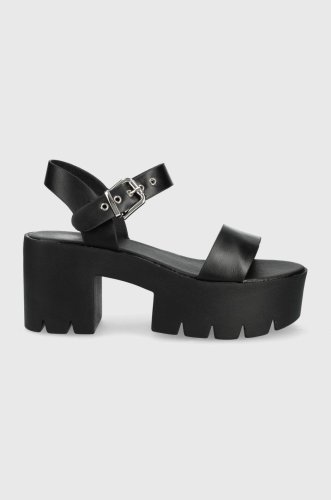 Truffle collection sandale jaffa femei, culoarea negru, cu platforma