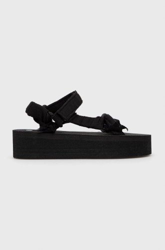 Truffle collection sandale trek femei, culoarea negru, cu platforma