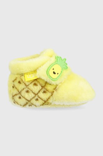 Ugg pantofi pentru bebelusi culoarea galben