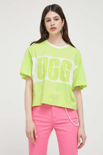 Ugg tricou din bumbac culoarea verde