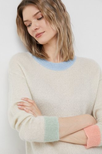 United colors of benetton pulover din amestec de lana femei, culoarea gri, light