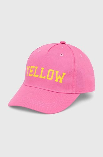 United colors of benetton șapcă din bumbac pentru copii culoarea roz, cu imprimeu
