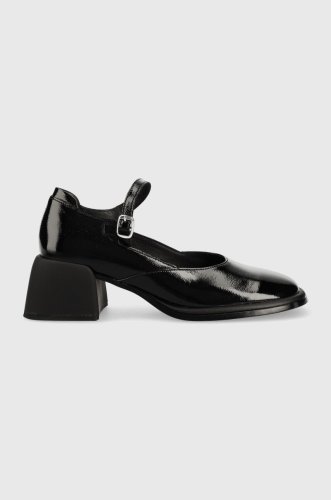Vagabond pantofi de piele ansie culoarea negru, cu toc drept