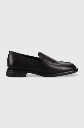 Vagabond shoemakers mocasini de piele brittie femei, culoarea negru, cu toc plat, 5451.001.20