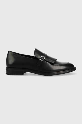 Vagabond shoemakers mocasini de piele frances 2.0 femei, culoarea negru, cu toc plat, 5506.001.20