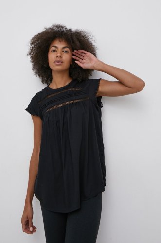 Vero moda bluza femei, culoarea negru, neted