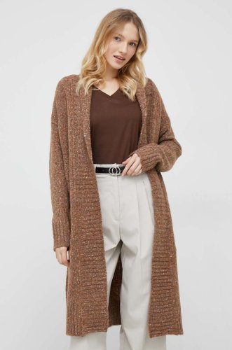 Vero moda cardigan din amestec de lana femei, culoarea maro