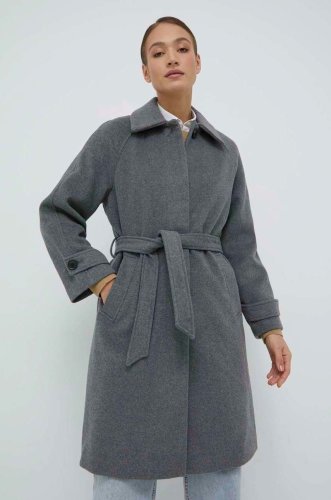 Vero moda palton din lana culoarea gri, de tranzitie