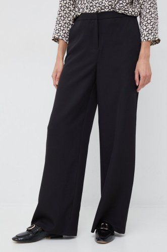 Vero moda pantaloni femei, culoarea negru, lat, high waist