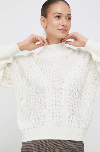 Vero moda pulover femei, culoarea alb, light, cu turtleneck