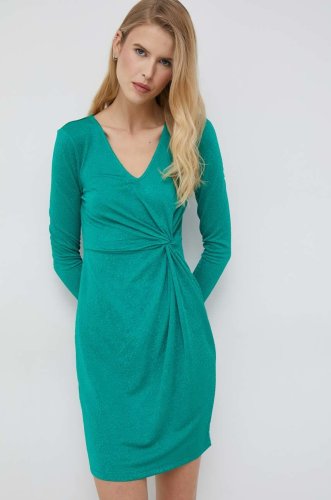 Vero moda rochie culoarea verde, mini, mulata