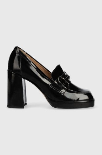 Wojas pantofi de piele culoarea negru, cu toc drept, 4621631