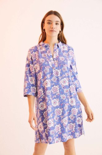 Women'secret camasa de pijama mix & match femei, culoarea violet, 4925681