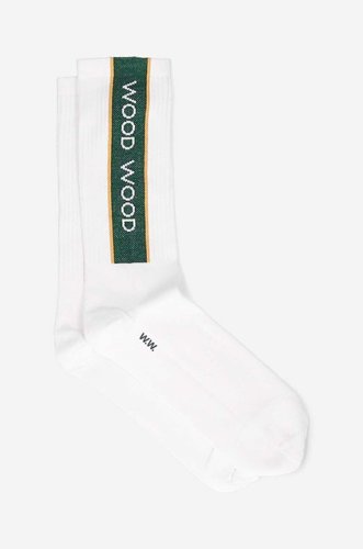 Wood wood șosete conor sports sock culoarea alb 12239201.9517-hunterg