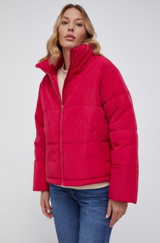 Wrangler geacă femei, culoarea roz, de iarnă, oversize