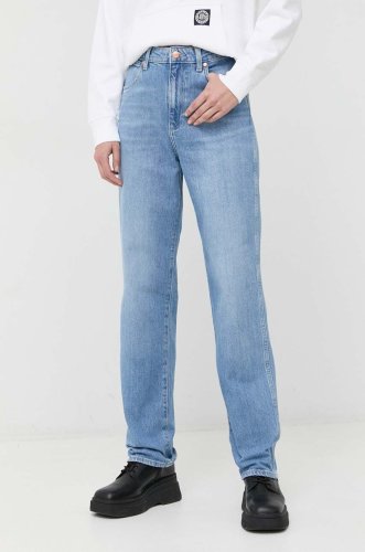 Wrangler jeansi mom straight femei high waist
