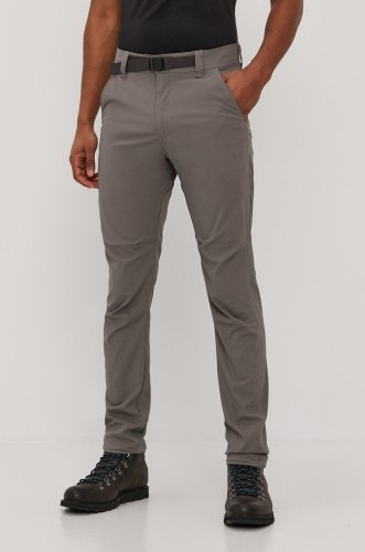 Wrangler pantaloni bărbați, culoarea gri, model drept