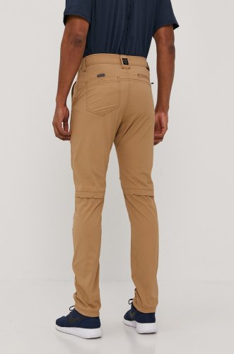 Wrangler pantaloni bărbați, culoarea maro, model drept