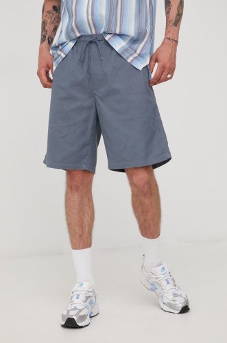 Wrangler pantaloni scurți din amestec de in barbati, culoarea albastru marin