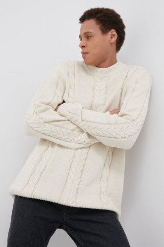 Wrangler pulover bărbați, culoarea crem