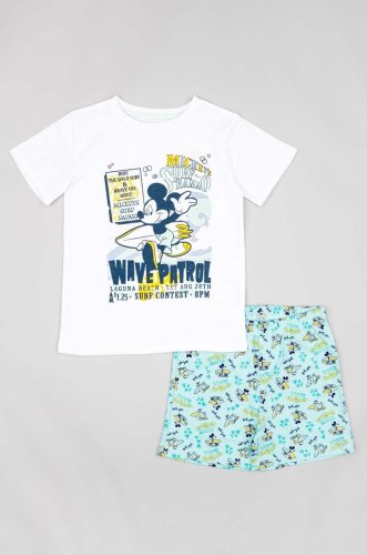 Zippy pijamale de bumbac pentru copii culoarea turcoaz, modelator