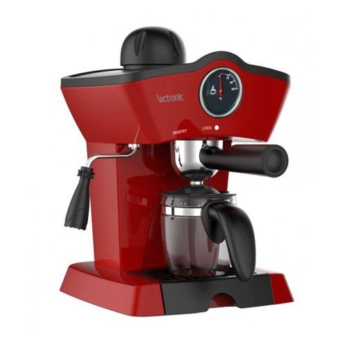 Espressor cafea manual victronic, 800w, 250ml, 3.5 bar, vc3612 rosu