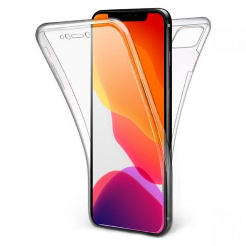 Husa 360 (fata+spate) silicon transparent pentru apple iphone 12 mini
