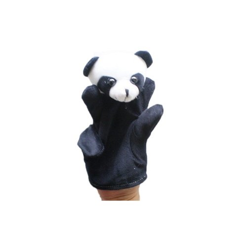 Marioneta de mana model animalut, 22.5 cm negru