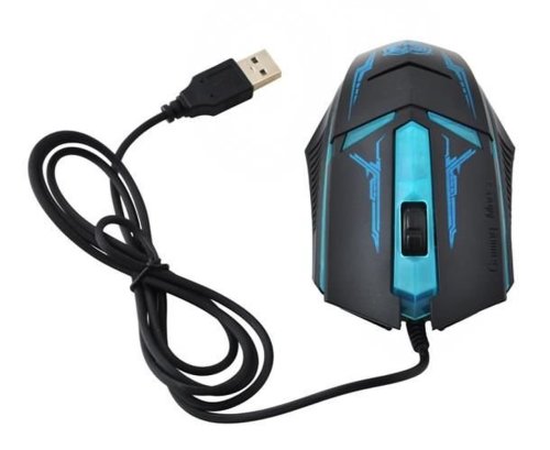 Mouse de calculator cu fir gaming albastru