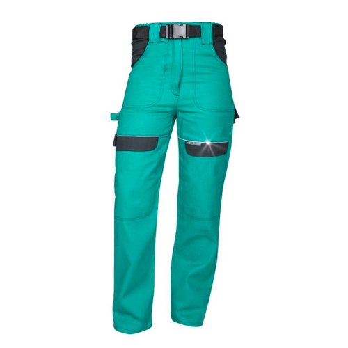 Pantaloni de lucru in talie cool trend - verde- pentru femei 44 verde