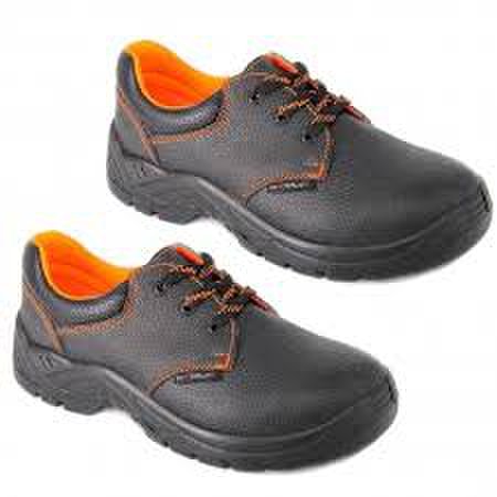 Pantofi de protectie, toamna-iarna, cu bombeu metalic, din otel inoxidabil,culoare negru,masura 41.-set 5 perechi