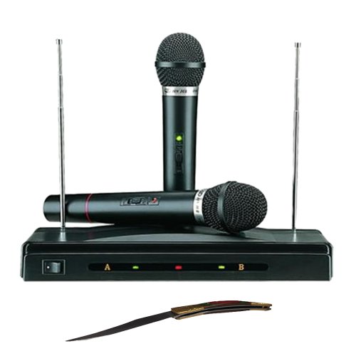 Set microfoane wireless si reciever c-05, cutit spaniol cadou