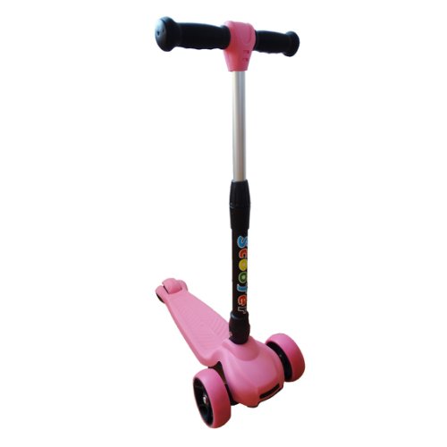 Trotineta “scooter” pentru copii, cu 3 roti, pliabila, roz