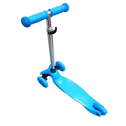 Trotineta „scooter” pentru copii cu roti luminoase, albastra salamandra kids