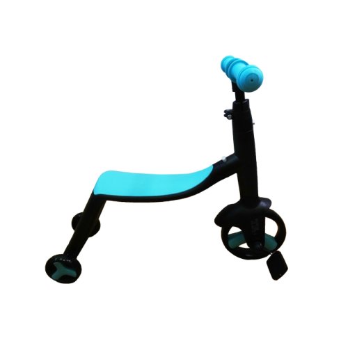 Trotineta/tricicleta pentru copii, 2 in 1 reglabila, albastru