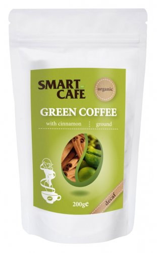 Cafea verde macinata decofeinizata cu scortisoara 200g - dragon superfoods