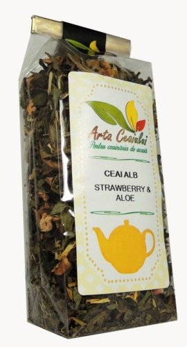 Ceai alb capsuni aloe 100g - mount himalaya tea