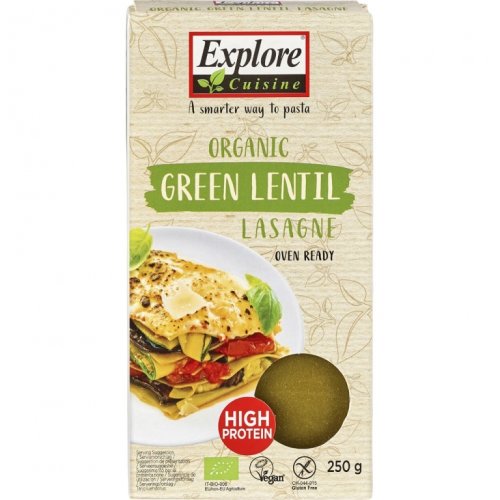 Paste lasagna linte verde fara gluten bio 250g - explore cuisine