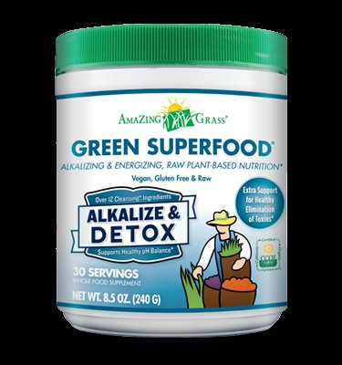 Pulbere green superfood alkalize & detox 240g - amazing grass