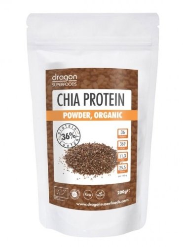 Pulbere proteica chia raw 200g - dragon superfoods