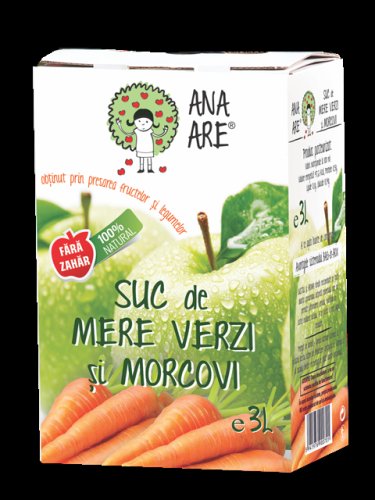 Suc mere verzi morcovi fara zahar 3l - ana are