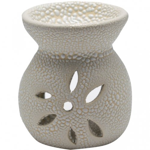 Vas ceramic aromatizor floare alb 1b - aroma land