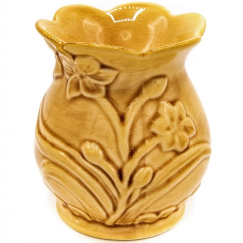 Vas ceramic aromatizor floare relief crem 1b - aroma land