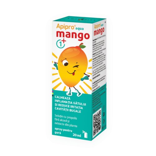 Spray bucal apipro aqua mango, 20 ml, apipharma